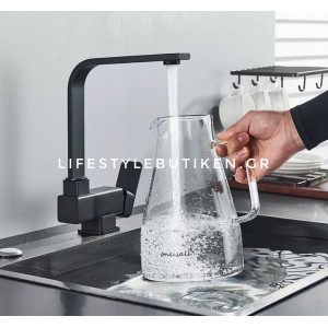 STOCCO Σπαστή Μπαταρία κουζίνας αναμεικτική ST5070Β Black Mat