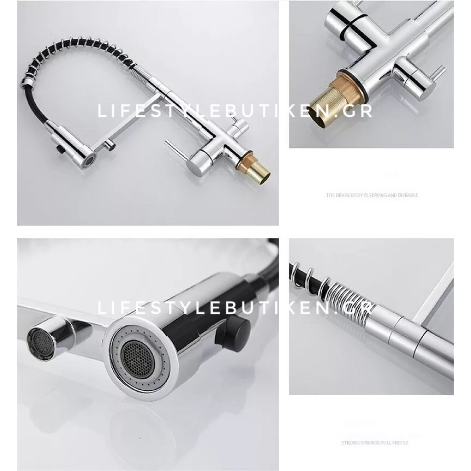 STOCCO Τρίοδη Μπαταρία κουζίνας Φίλτρου ST941C CHROME