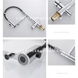 STOCCO Τρίοδη Μπαταρία κουζίνας Φίλτρου ST941C CHROME