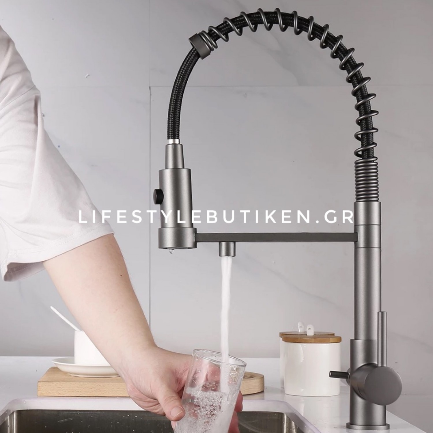 STOCCO Τρίοδη Μπαταρία κουζίνας Φίλτρου ST941GM GUN METAL