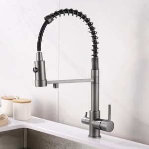 STOCCO Τρίοδη Μπαταρία κουζίνας Φίλτρου ST941GM GUN METAL