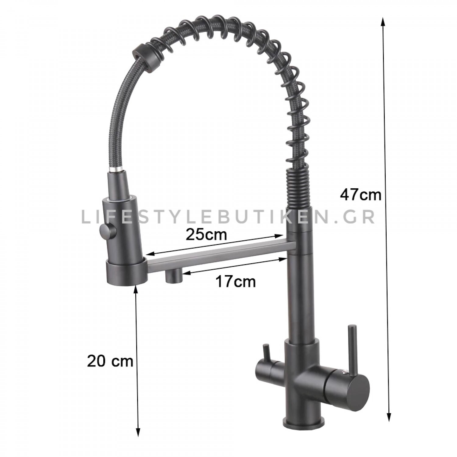 STOCCO Τρίοδη Μπαταρία κουζίνας Φίλτρου ST941GM GUN METAL