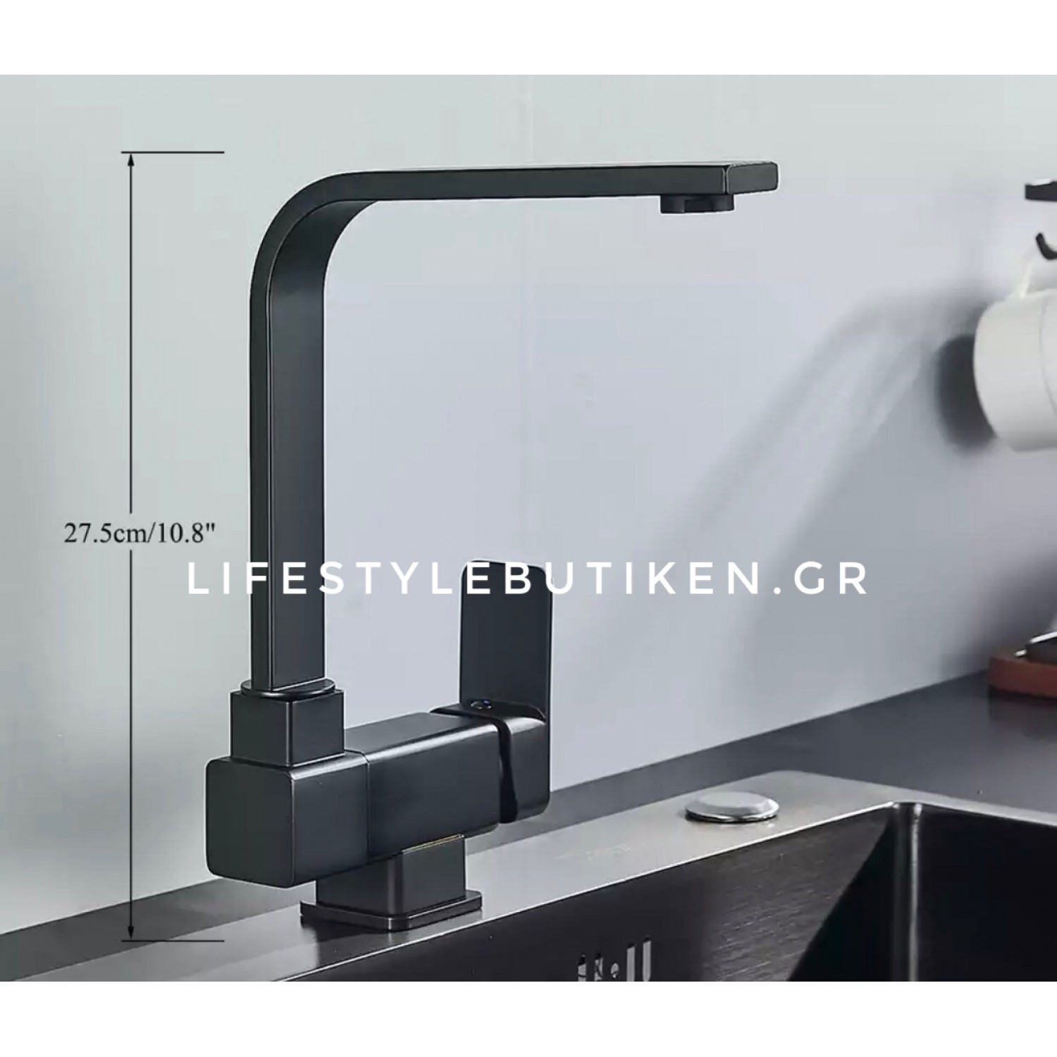 STOCCO Σπαστή Μπαταρία κουζίνας αναμεικτική ST5070Β Black Mat