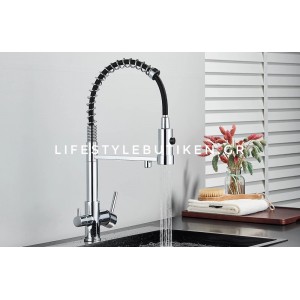 STOCCO Τρίοδη Μπαταρία κουζίνας Φίλτρου ST941C CHROME