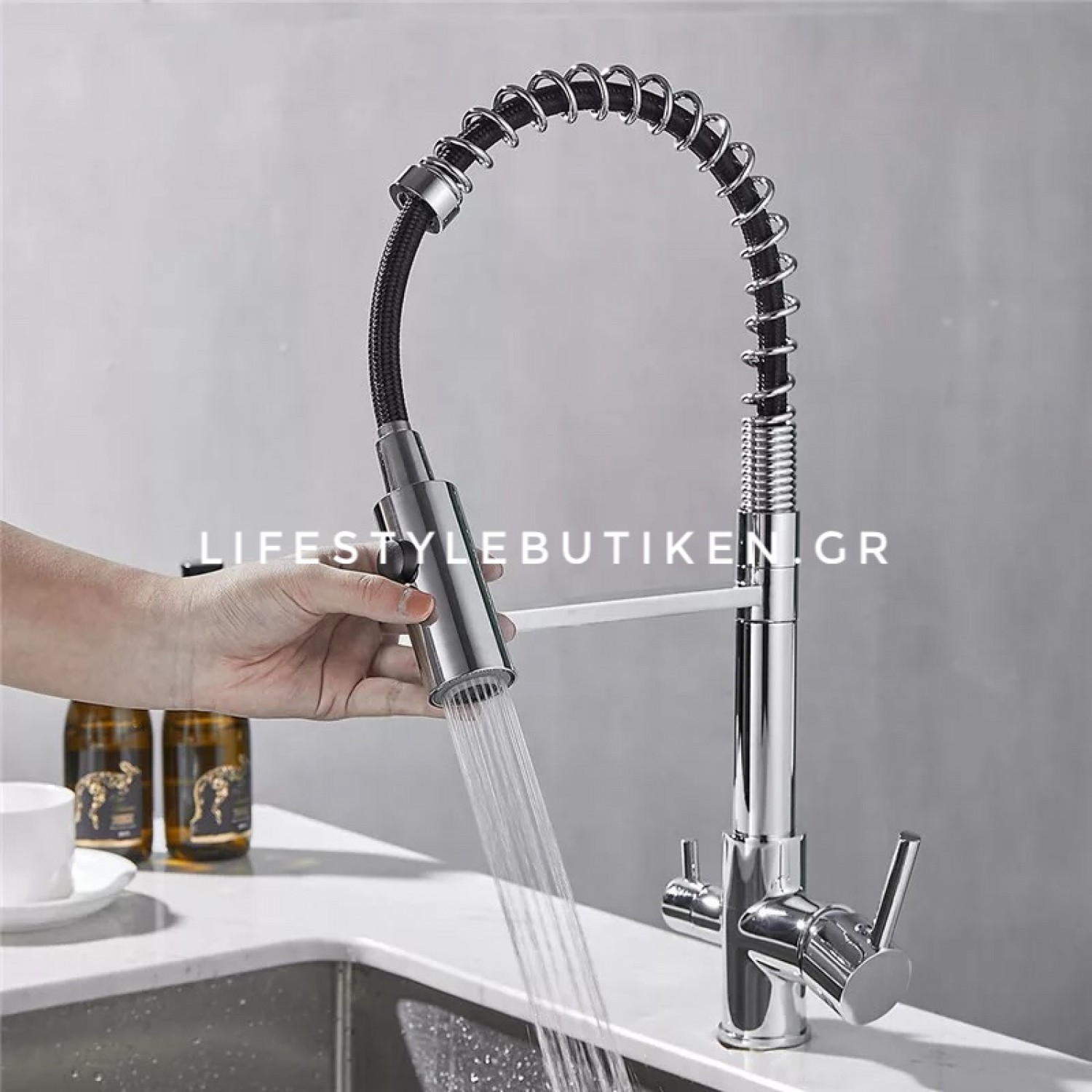 STOCCO Τρίοδη Μπαταρία κουζίνας Φίλτρου ST941C CHROME