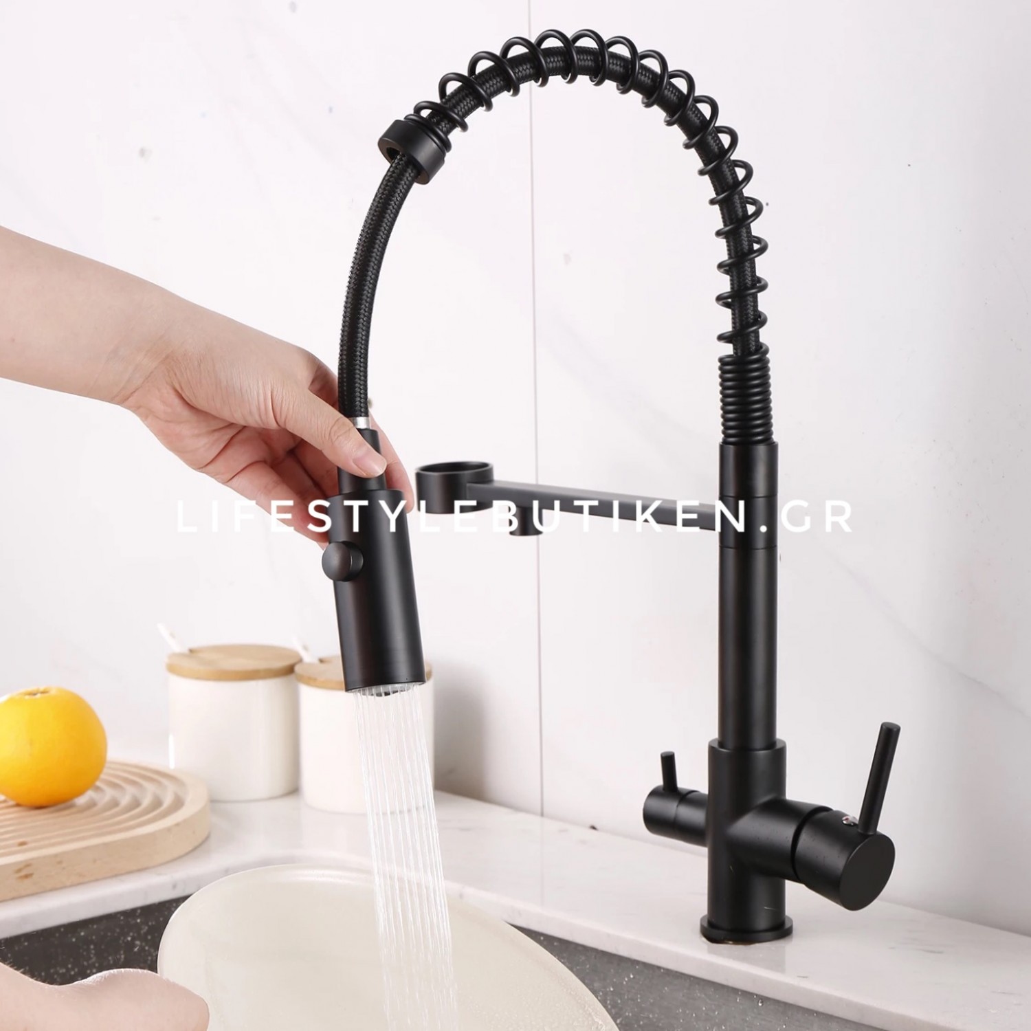 STOCCO Τρίοδη Μπαταρία κουζίνας Φίλτρου ST941B BLACK MAT