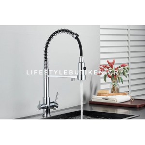 STOCCO Τρίοδη Μπαταρία κουζίνας Φίλτρου ST941C CHROME