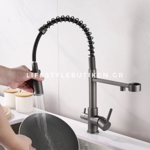 STOCCO Τρίοδη Μπαταρία κουζίνας Φίλτρου ST941GM GUN METAL