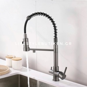 STOCCO Τρίοδη Μπαταρία κουζίνας Φίλτρου ST941GM GUN METAL