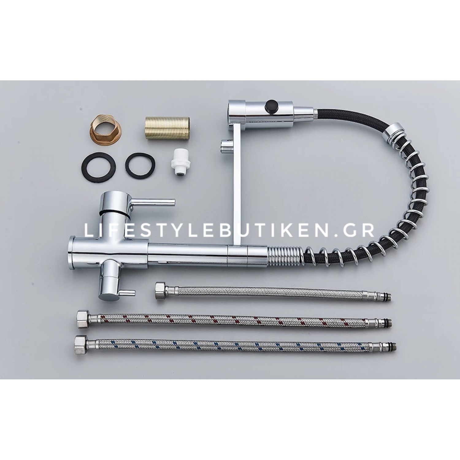 STOCCO Τρίοδη Μπαταρία κουζίνας Φίλτρου ST941C CHROME