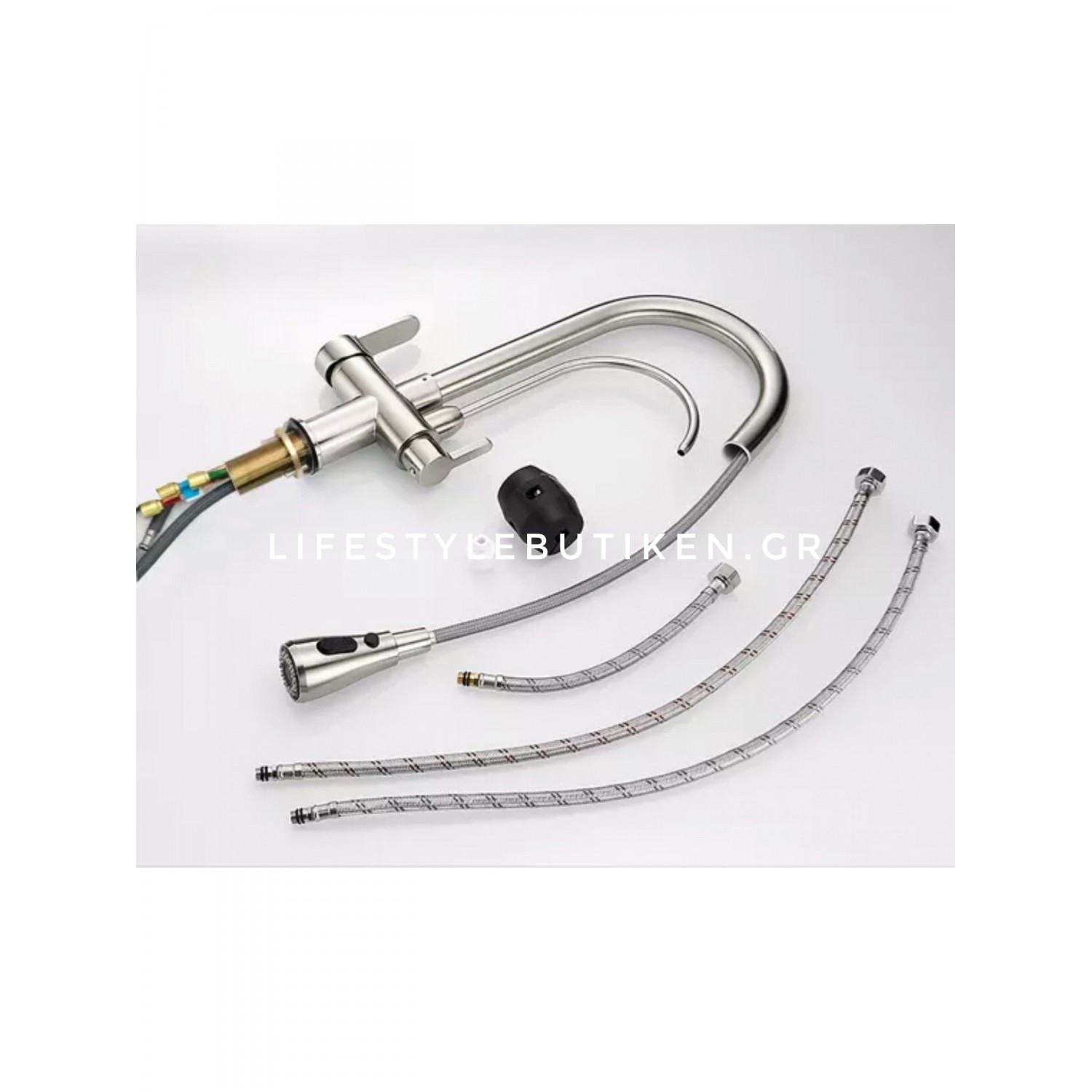 Τρίοδη Μπαταρία Κουζίνας για σύνδεση με φίλτρο κάτω πάγκου STOCCO ST933C CHROME