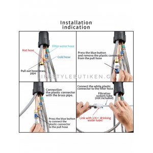 Τρίοδη Μπαταρία Κουζίνας για σύνδεση με φίλτρο κάτω πάγκου STOCCO ST933C CHROME