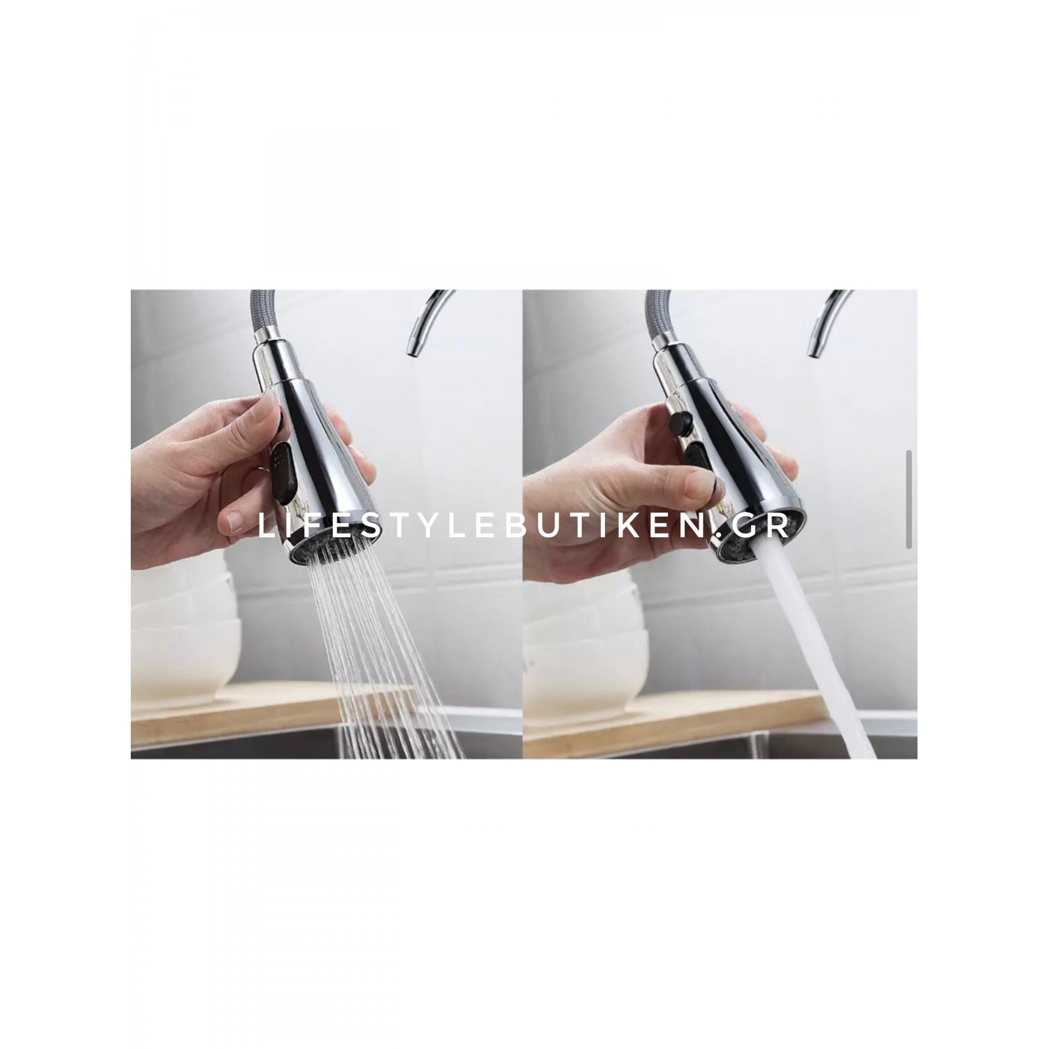 Τρίοδη Μπαταρία Κουζίνας για σύνδεση με φίλτρο κάτω πάγκου STOCCO ST933C CHROME