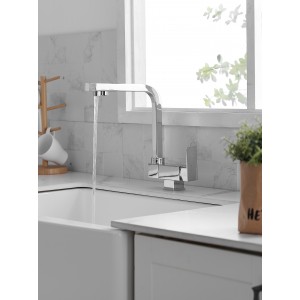 Σπαστή Τρίοδη Μπαταρία Κουζίνας για σύνδεση με φίλτρο κάτω πάγκου STOCCO SF7001C CHROME