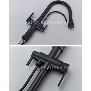 Τρίοδη Μπαταρία κουζίνας Φίλτρου STOCCO ST931B BLACK MAT