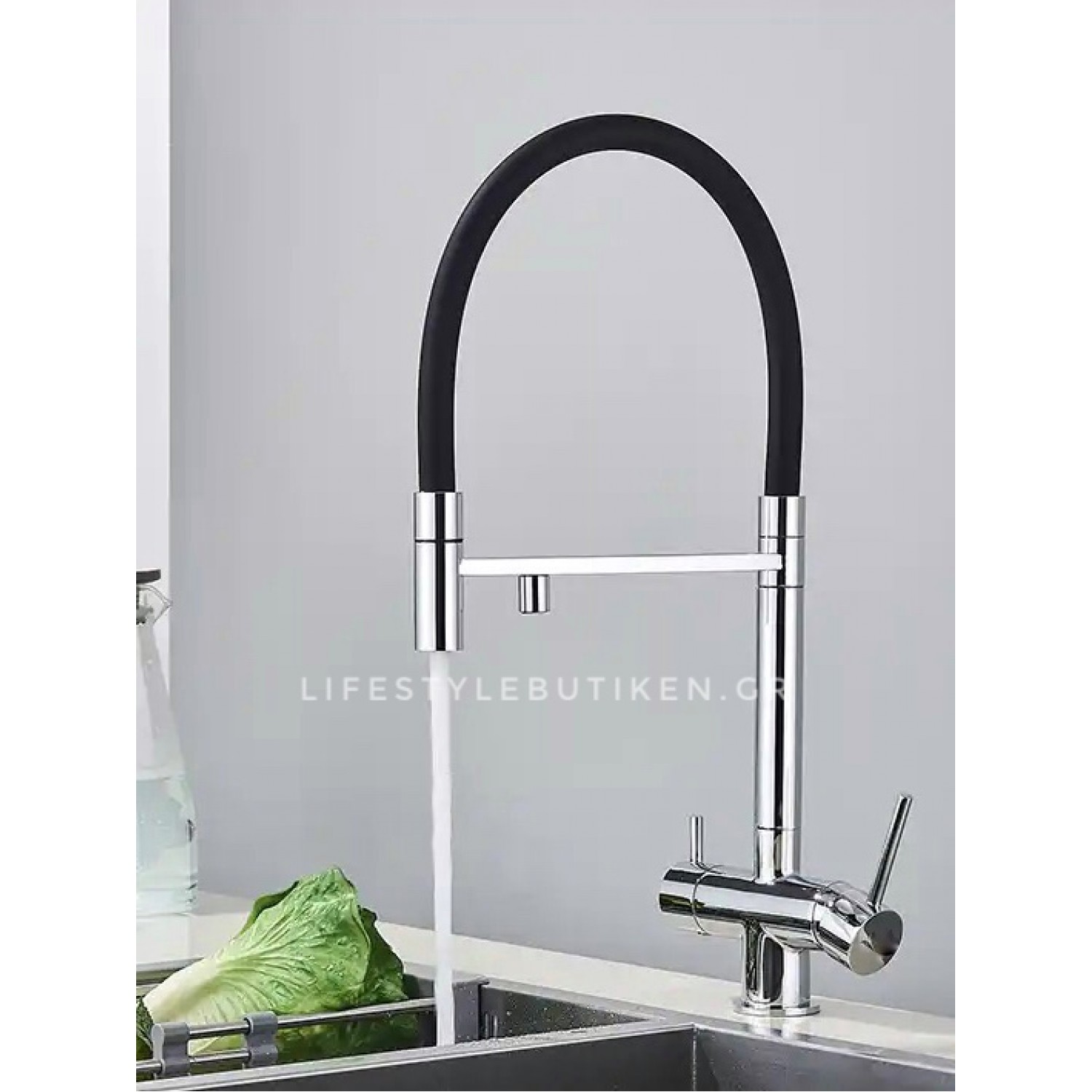 Τρίοδη Ψηλή Μπαταρία Κουζίνας NARON NR-1299C CHROME 