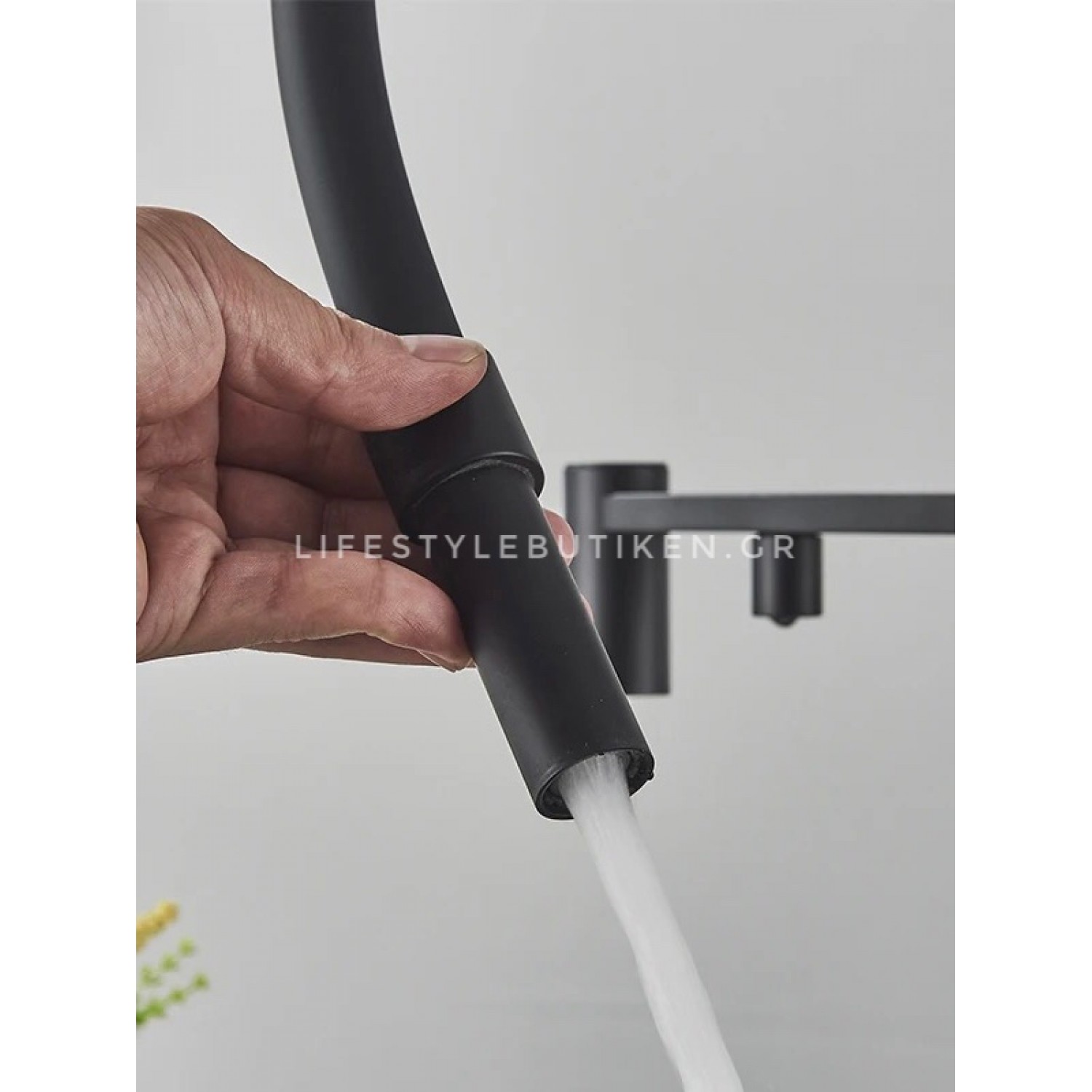 Τρίοδη Ψηλή Μπαταρία Κουζίνας NARON NR-1299B BLACK MAT