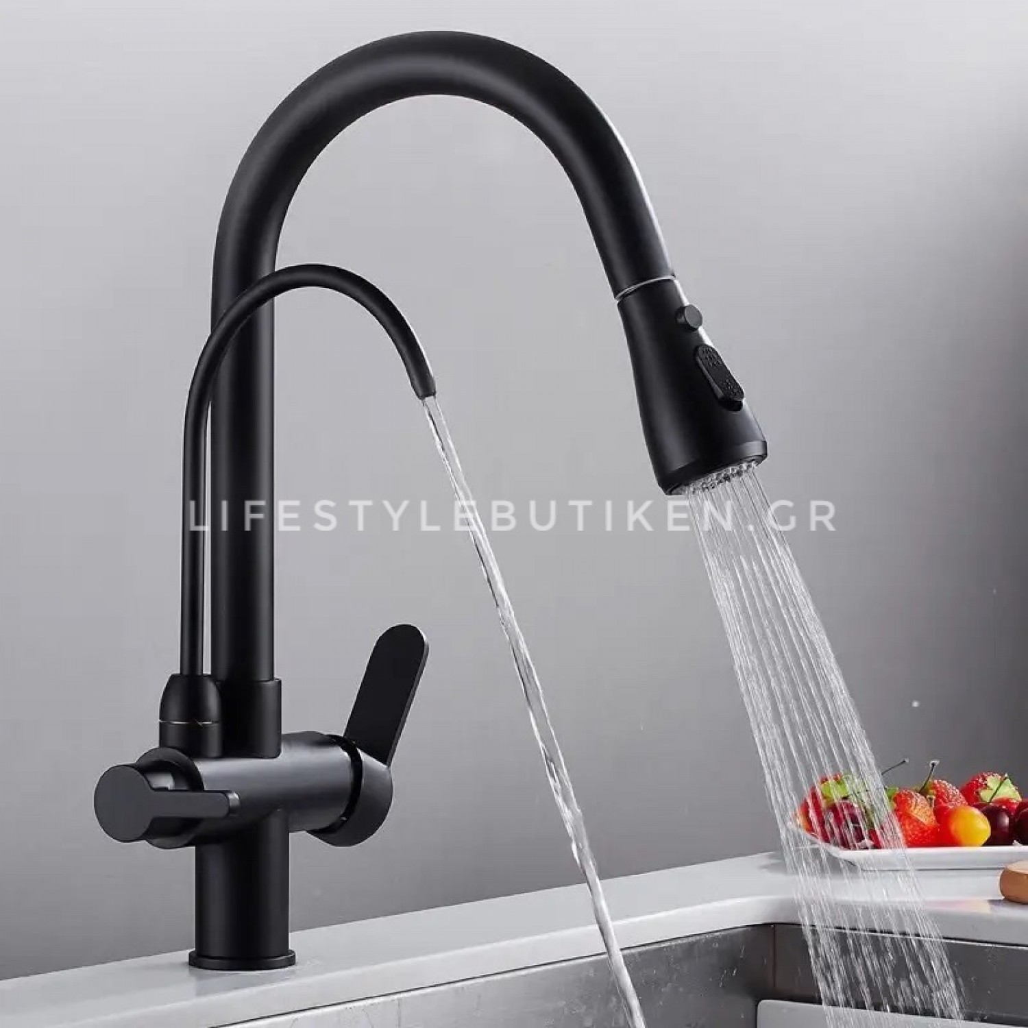 Τρίοδη Μπαταρία κουζίνας Φίλτρου STOCCO ST931B BLACK MAT