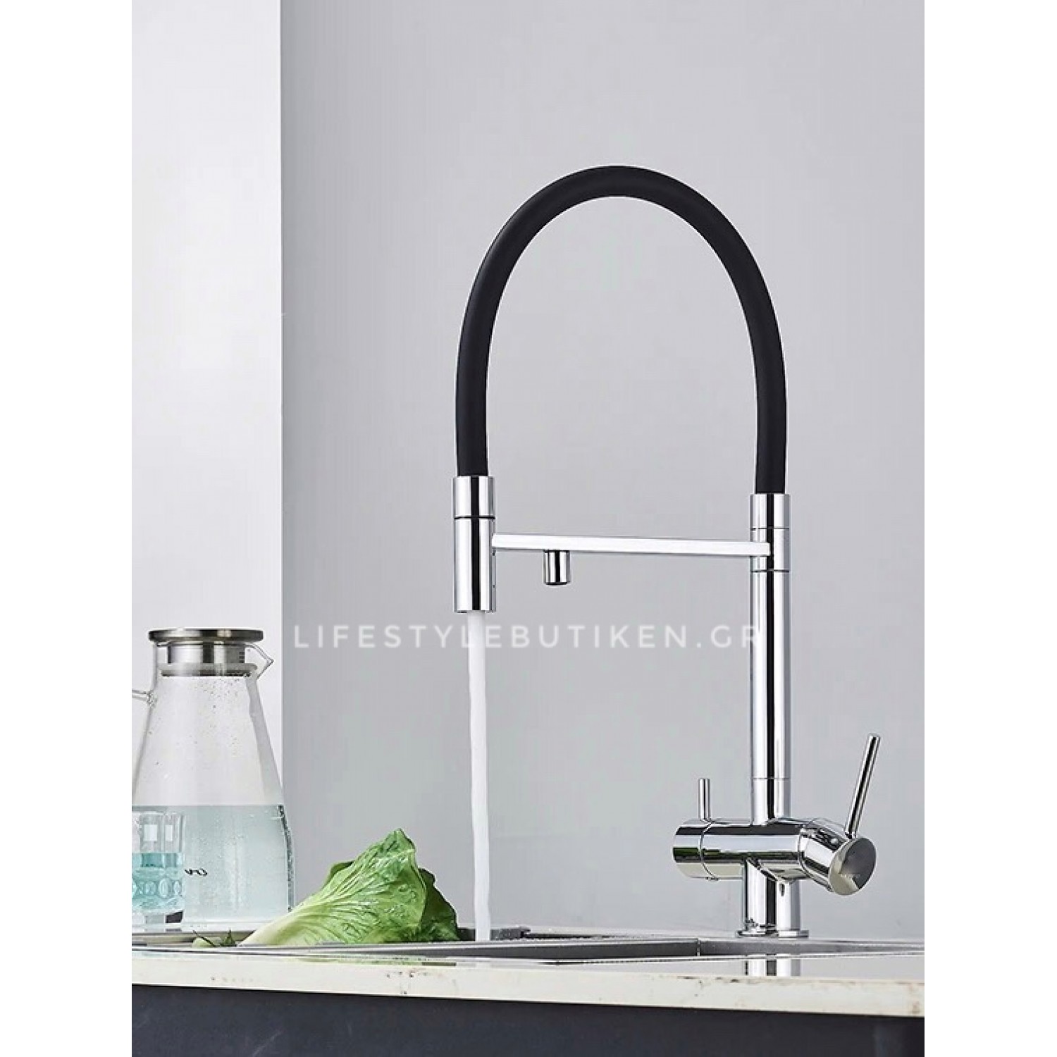 Τρίοδη Ψηλή Μπαταρία Κουζίνας NARON NR-1299C CHROME 