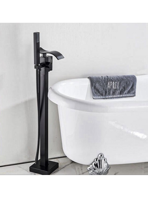 Luxury Matte Black Bathtub Faucet επιδαπέδια μπαταρία λουτρού MY3077 BLACK MAT