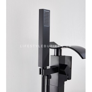 Luxury Matte Black Bathtub Faucet επιδαπέδια μπαταρία λουτρού MY3077 BLACK MAT