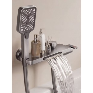 NARON Σετ Aναμεικτική Mπαταρία Mπάνιου Kαταρράκτης με ντουζ NR3020 Gun Metal