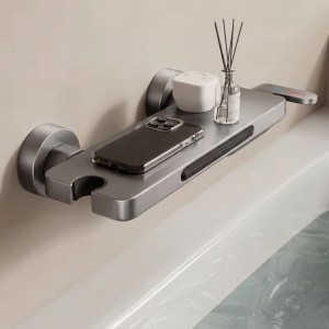 NARON Σετ Aναμεικτική Mπαταρία Mπάνιου Kαταρράκτης με ντουζ NR3020 Gun Metal