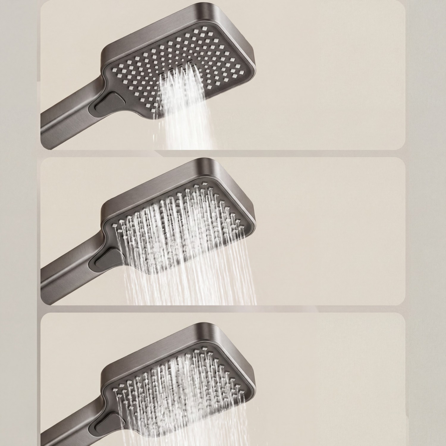 NARON Σετ Aναμεικτική Mπαταρία Mπάνιου Kαταρράκτης με ντουζ NR3020 Gun Metal