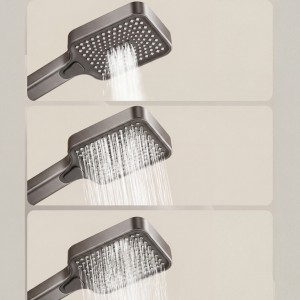 NARON Σετ Aναμεικτική Mπαταρία Mπάνιου Kαταρράκτης με ντουζ NR3020 Gun Metal