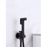 STOCCO Επιτοίχιο Σετ Μπιντέ με Ντουζάκι shut-off ST-402B BLACK MAT 1