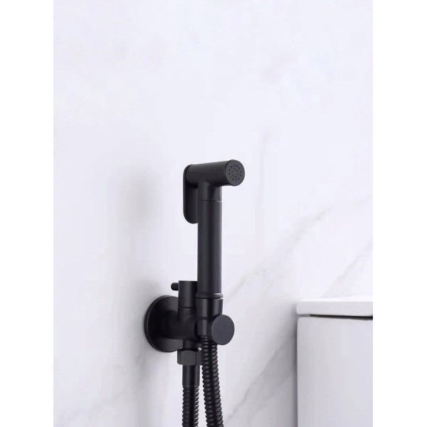 STOCCO Επιτοίχιο Σετ Μπιντέ με Ντουζάκι shut-off ST-402B BLACK MAT