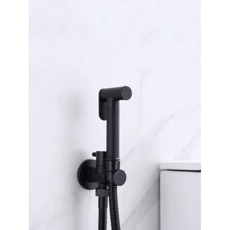 STOCCO Επιτοίχιο Σετ Μπιντέ με Ντουζάκι shut-off ST-402B BLACK MAT Σπίτι-Κήπος