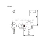 STOCCO Επιτοίχιο Σετ Μπιντέ με Ντουζάκι shut-off ST-401C CHROME 7