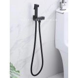 STOCCO Επιτοίχιο Σετ Μπιντέ με Ντουζάκι shut-off ST-502B BLACK MAT 3