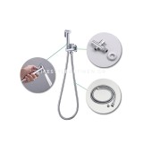STOCCO Επιτοίχιο Σετ Μπιντέ με Ντουζάκι shut-off ST-401C CHROME 2
