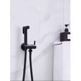 STOCCO Επιτοίχιο Σετ Μπιντέ με Ντουζάκι shut-off ST-302B BLACK MAT 1