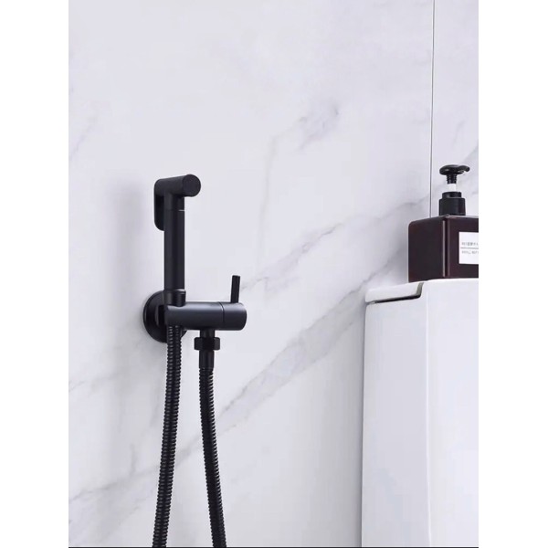 STOCCO Επιτοίχιο Σετ Μπιντέ με Ντουζάκι shut-off ST-302B BLACK MAT