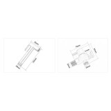 STOCCO Επιτοίχιο Σετ Μπιντέ με Ντουζάκι shut-off NR-404 Gun Metal 10
