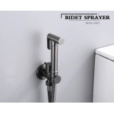 STOCCO Επιτοίχιο Σετ Μπιντέ με Ντουζάκι shut-off NR-404 Gun Metal 4