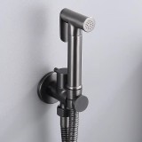STOCCO Επιτοίχιο Σετ Μπιντέ με Ντουζάκι shut-off NR-404 Gun Metal 1