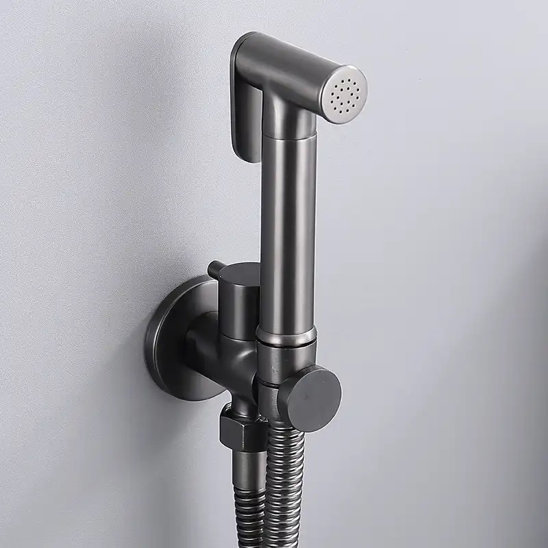 STOCCO Επιτοίχιο Σετ Μπιντέ με Ντουζάκι shut-off NR-404 Gun Metal Σπίτι-Κήπος