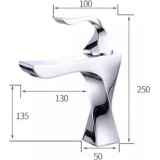 Luxury Χαμηλή μπαταρία Νιπτήρα Ανάμεικτη PO254 CHROME 12