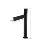 Ψηλή Μπαταρία Πάγκου Νιπτήρα Stocco FZ5502BL Black Mat 5