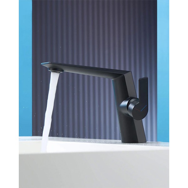 Naron Μπαταρία Νιπτήρα Αναμεικτική NR81642 Black Mat