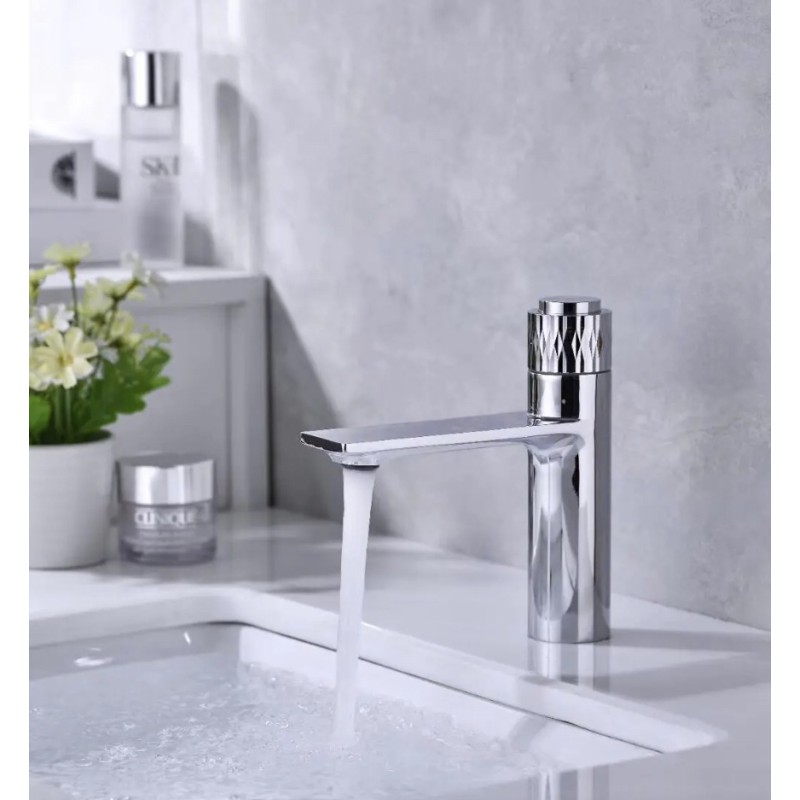 Luxury Μπαταρία Νιπτήρα με Πάτημα Κουμπιού STOCCO BZ8820C CHROME Σπίτι-Κήπος