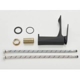 Naron Μπαταρία Νιπτήρα Χαμηλή Αναμεικτική NR1040 BLACK MAT 8