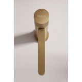 NARON Ψηλή Αναμεικτική Μπαταρία Νιπτήρα FZ5502 Brushed Gold (Ματ Χρυσό) με Knurled Λαβή 4