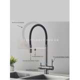 Τρίοδη Ψηλή Μπαταρία Κουζίνας NARON NR-1299GM GUN METAL 5