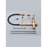 NARON Τρίοδη Ψηλή Μπαταρία Κουζίνας NR-1299BG BRUSHED GOLD 11