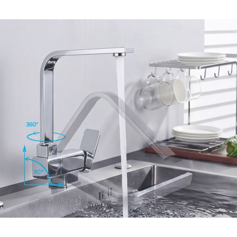 STOCCO Σπαστή Μπαταρία κουζίνας αναμεικτική ST5070C CHROME Σπίτι-Κήπος